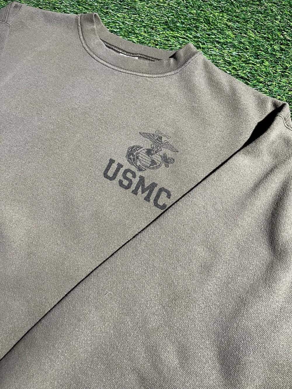 USMC Crewneck Sweatshirt Olive Drab